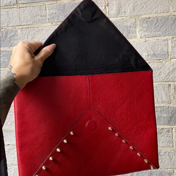 Studded leather envelope bag - Picture 3 of 9